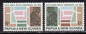 Папуа-Новая Гвинея, 1965, 6-я Южно-Тихоокеанская коференция, 2 марки Папуа-Новая Гвинея, 1965, 6-я Южно-Тихоокеанская коференция, 2 марки